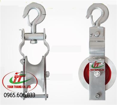 Puly nhôm kéo dây điện 100x50mm