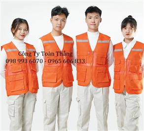 Áo ghi lê phản quang -cam