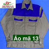 Áo bảo hộ màu ghi phối xanh 13