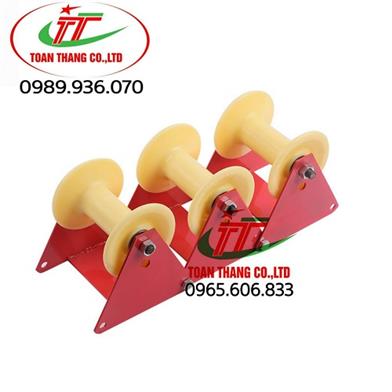 Con lăn kéo cáp thẳng 3 puly nhựa