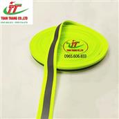 Dây phản quang vải sọc ghi