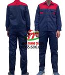 Quần áo công nhân tím than pha đỏ TT06