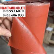 Vải thủy tinh phủ silicone dày 0.45mm (màu đỏ)